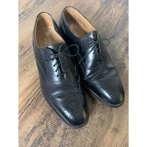 Johnston & Murphy Black Leather Oxford Shoes